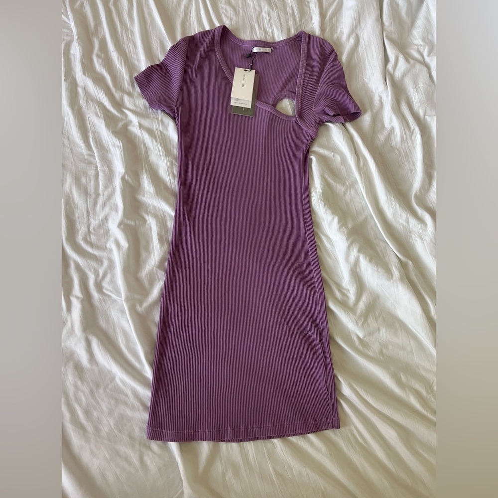 John Elliot Asymmetrical Mini Dress